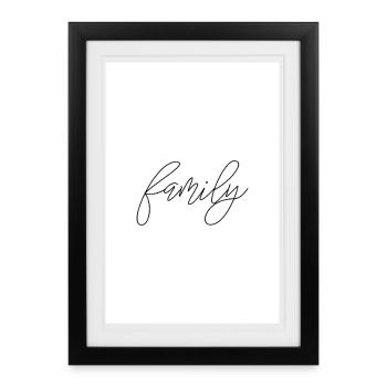 Affiche Famille Famille - Affiche encadrée (27 × 37 cm) - noir - Devant