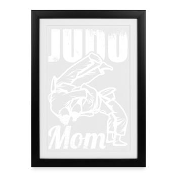 Judo Mama - Affiche encadrée (27 × 37 cm) - noir - Devant