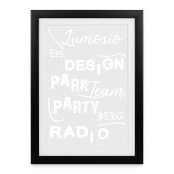 Die Antwort auf Alles - Gerahmtes Poster (27 × 37 cm) - Schwarz - Vorne
