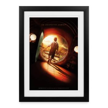 Der Hobbit Eine unerwartete Reise Bilbo Beutlin - Gerahmtes Poster (27 × 37 cm) - Schwarz - Vorne