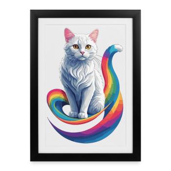 Cute Cat - Framed poster (27 × 37 cm) - black - Front