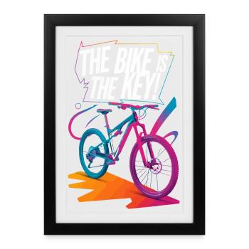 Vibrant Bicycle Enthusiasm Design - Framed poster (27 × 37 cm) - black - Front