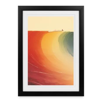 La vague de nostalgie pour vos murs - Affiche encadrée (27 × 37 cm) - noir - Devant