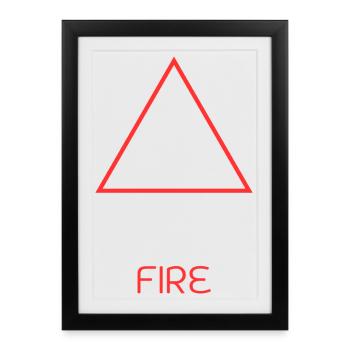 Fire Element - Framed poster (27 × 37 cm) - black - Front