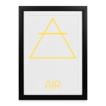 Air Element - Framed poster (27 × 37 cm) - black - Front
