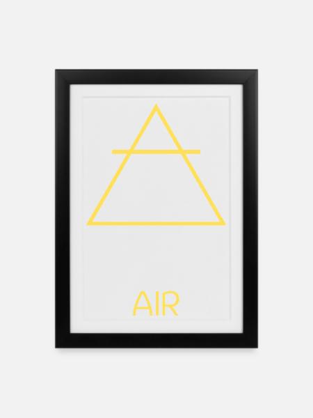 Air Element - Framed poster (27 × 37 cm) - black