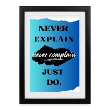 Motivation and Inspiration Positive Poster - Framed poster (27 × 37 cm) - black - Front