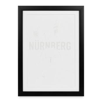 Rue Adler de Nuremberg - Affiche encadrée (27 × 37 cm) - noir - Devant
