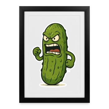 Cucumber attack - Framed poster (27 × 37 cm) - black - Front
