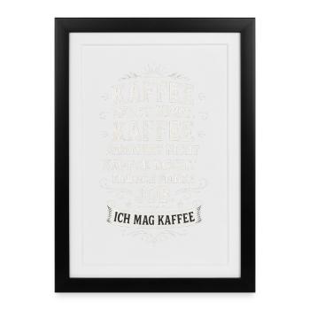 Café Drôle Café Dire Bureau - Affiche encadrée (27 × 37 cm) - noir - Devant