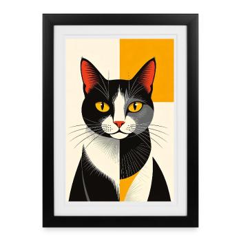 02 Avantgarde Cat R02 - Framed poster (27 × 37 cm) - black - Front