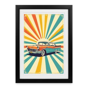 Retro Cruiser - Framed poster (27 × 37 cm) - black - Front