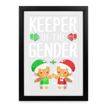 Baby shower Christmas expectant parents - Framed poster (27 × 37 cm) - black - Front