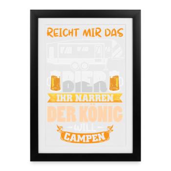 Camper Camping Caravan Saying - Framed poster (27 × 37 cm) - black - Front