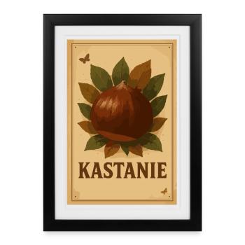 Vintage Chestnut - Framed poster (27 × 37 cm) - black - Front