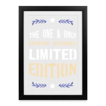 Limited Graphic Designer Edition - Framed poster (27 × 37 cm) - black - Front