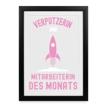 Best Plasterer Employee of the Month Cleaner - Framed poster (27 × 37 cm) - black - Front