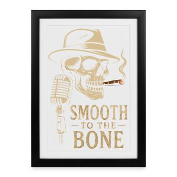 SMOOTH TO THE BONE: Skull Jazz Blues, Hat & C - Framed poster (27 × 37 cm) - black - Front