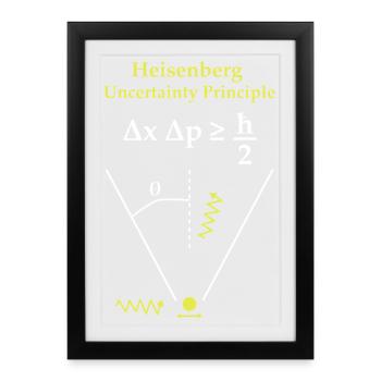 Heisenberg uncertainty principle - Framed poster (27 × 37 cm) - black - Front