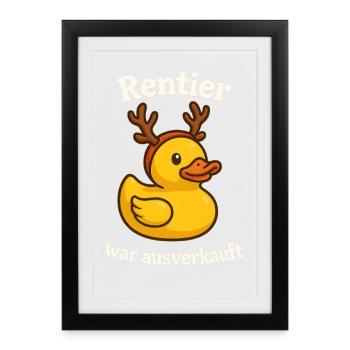 Le renne a été vendu - Affiche encadrée (27 × 37 cm) - noir - Devant