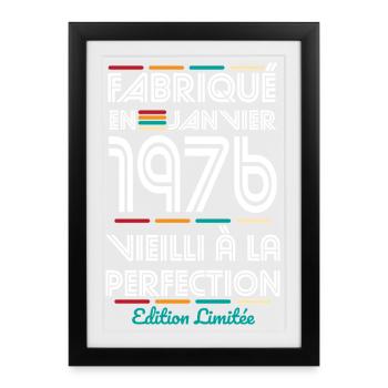 50th Anniversary - Made in January 1976 - Framed poster (27 × 37 cm) - black - Front