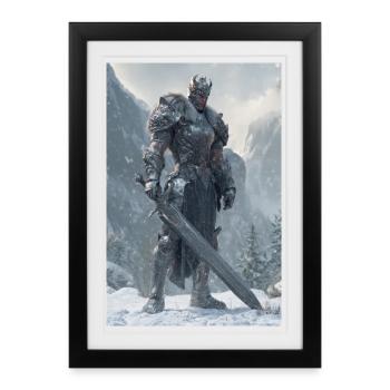 Warlord Frost Armor - Framed poster (27 × 37 cm) - black - Front