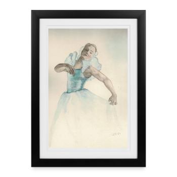 Delicate Ballerina Blue - Framed poster (27 × 37 cm) - black - Front