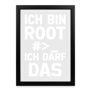 I'm Root – Permission Free - Framed poster (27 × 37 cm) - black - Front