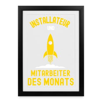Installer Employee of the Month Installers - Framed poster (27 × 37 cm) - black - Front