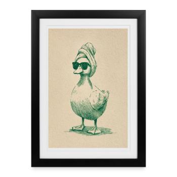 Vintage Turbaned Duck - Framed poster (27 × 37 cm) - black - Front