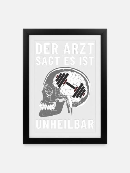 The doctor says it's incurable. X-ray brain gym - Framed poster (27 × 37 cm) - black