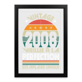 2008 – Vintage – Unique copy - Framed poster (27 × 37 cm) - black - Front
