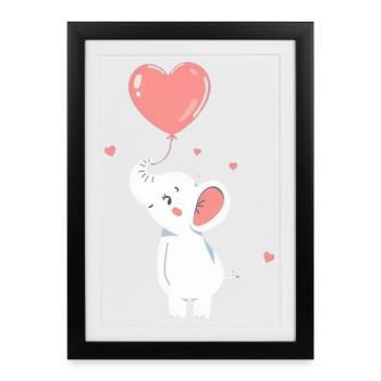 Cadeau pour la fête des mères Cadeau pour maman - Affiche encadrée (27 × 37 cm) - noir - Devant