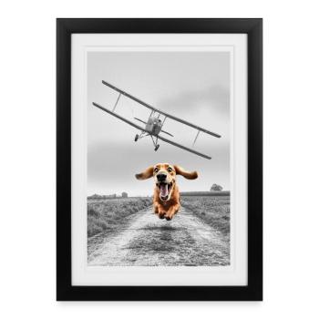 Nord-nord-ouest - Affiche encadrée (27 × 37 cm) - noir - Devant