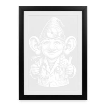 Goblin Doctor - Framed poster (27 × 37 cm) - black - Front