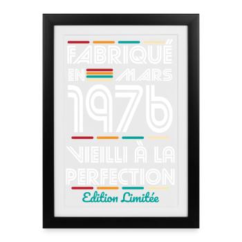 50 Year Anniversary - Made in February 1976 - Framed poster (27 × 37 cm) - black - Front