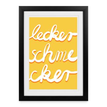 Gourmets - yellow - Framed poster (27 × 37 cm) - black - Front