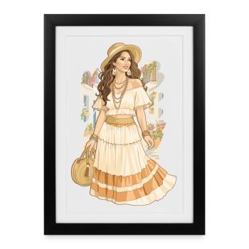 Ibiza - Framed poster (27 × 37 cm) - black - Front