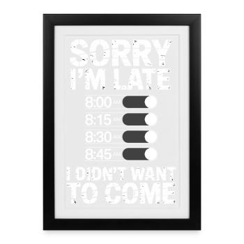 Problèmes amusants chez les introvertis - Affiche encadrée (27 × 37 cm) - noir - Devant