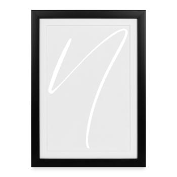 N - Framed poster (27 × 37 cm) - black - Front
