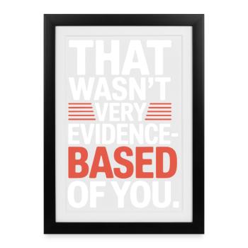 Ce n’était pas un médecin nerd de laboratoire de médecine basé sur des preuves - Affiche encadrée (27 × 37 cm) - noir - Devant