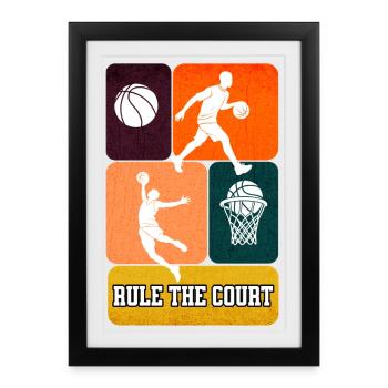 Rule the Court - Basketball - Framed poster (27 × 37 cm) - black - Front