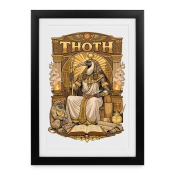 Trône de THOTH - Affiche encadrée (27 × 37 cm) - noir - Devant