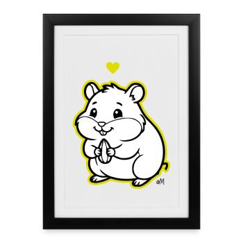 Arnold_the_Hamster - Framed poster (27 × 37 cm) - black - Front