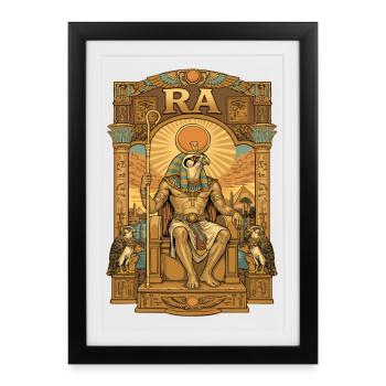 Trône RA - Affiche encadrée (27 × 37 cm) - noir - Devant