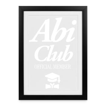 Membre officiel du club Abi - Affiche encadrée (27 × 37 cm) - noir - Devant