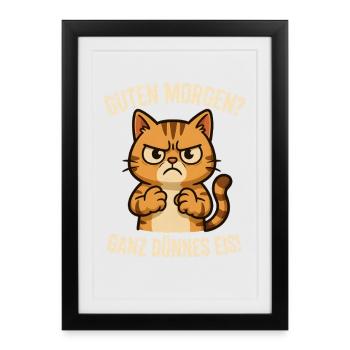Guten Morgen Ganz dünnes Eis - Gerahmtes Poster (27 × 37 cm) - Schwarz - Vorne