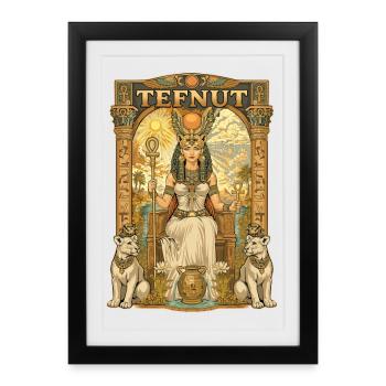 Trône TEFNUT - Affiche encadrée (27 × 37 cm) - noir - Devant