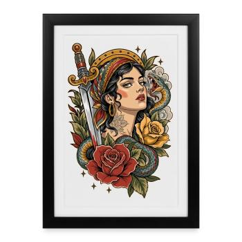 Poison and Roses - Framed poster (27 × 37 cm) - black - Front
