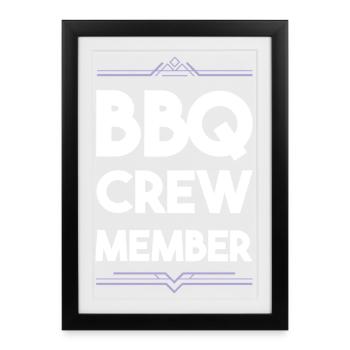 Équipe de barbecue - Affiche encadrée (27 × 37 cm) - noir - Devant